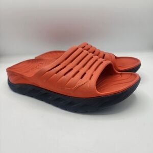 Hoka Orange and Black Slide Sandals